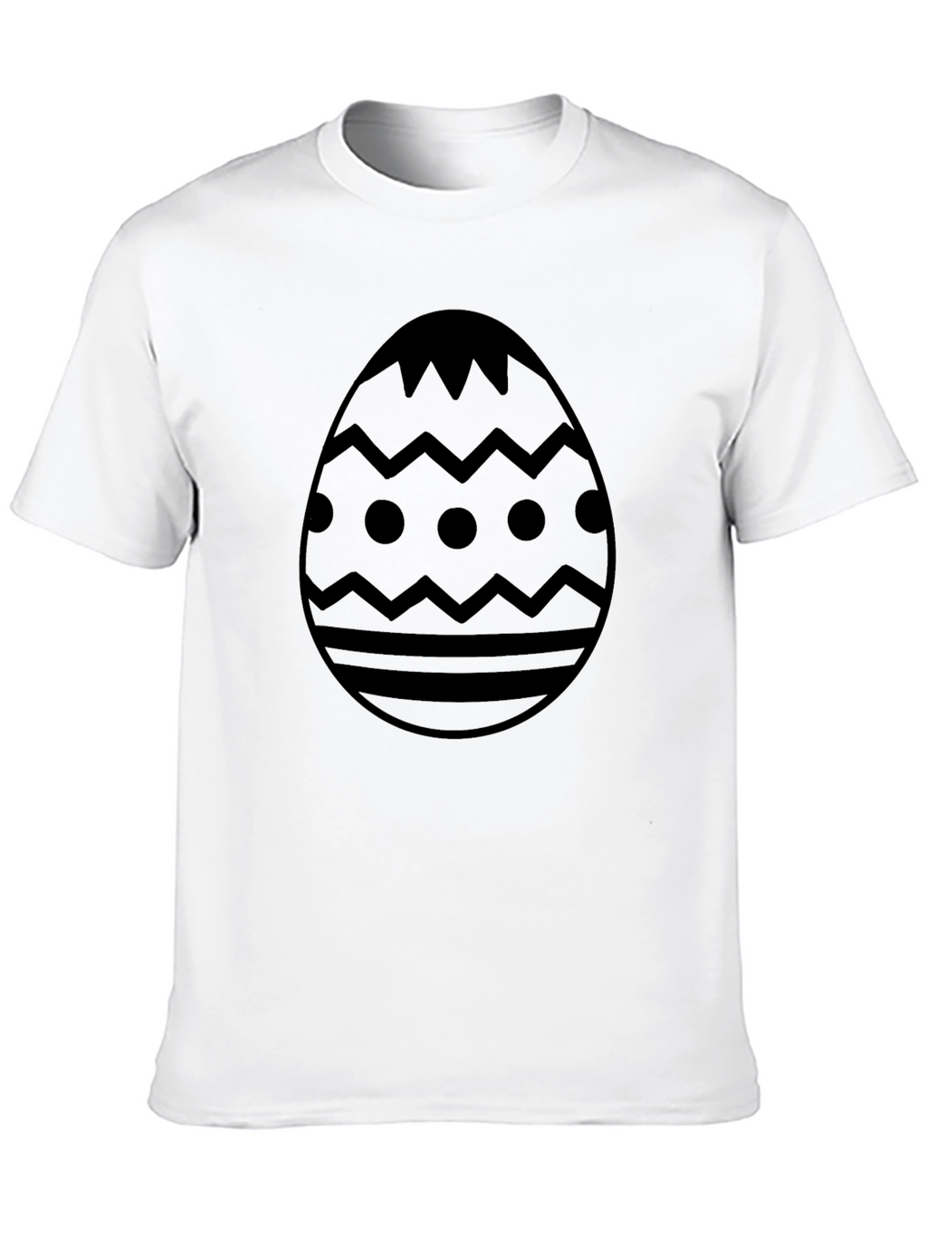Easter Egg Graphic T-Shirt - Black Crew Neck Tee