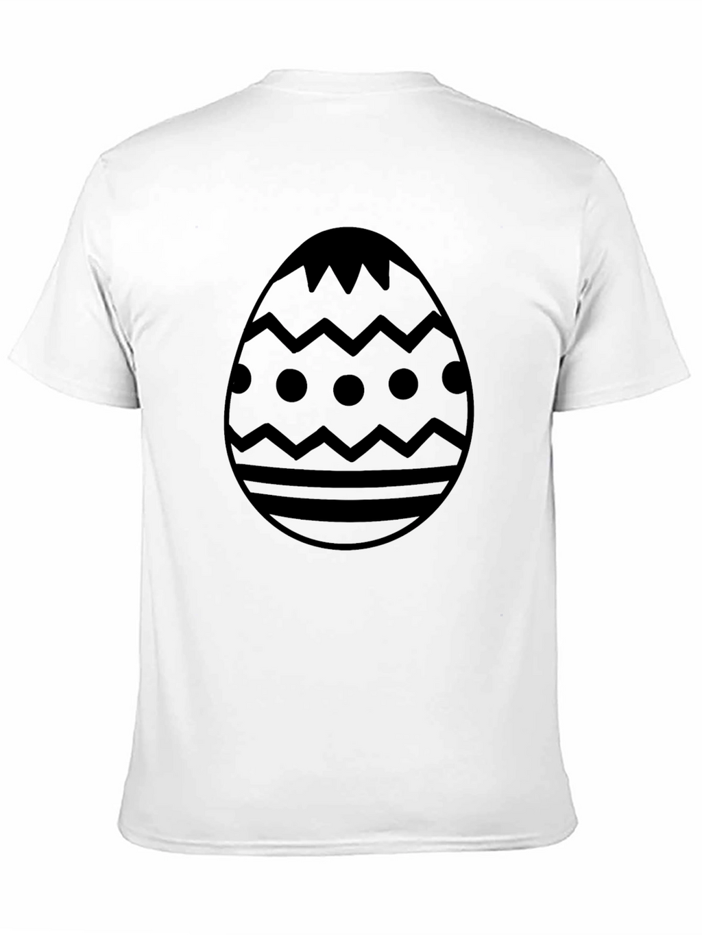 Easter Egg Graphic T-Shirt - Black Crew Neck Tee