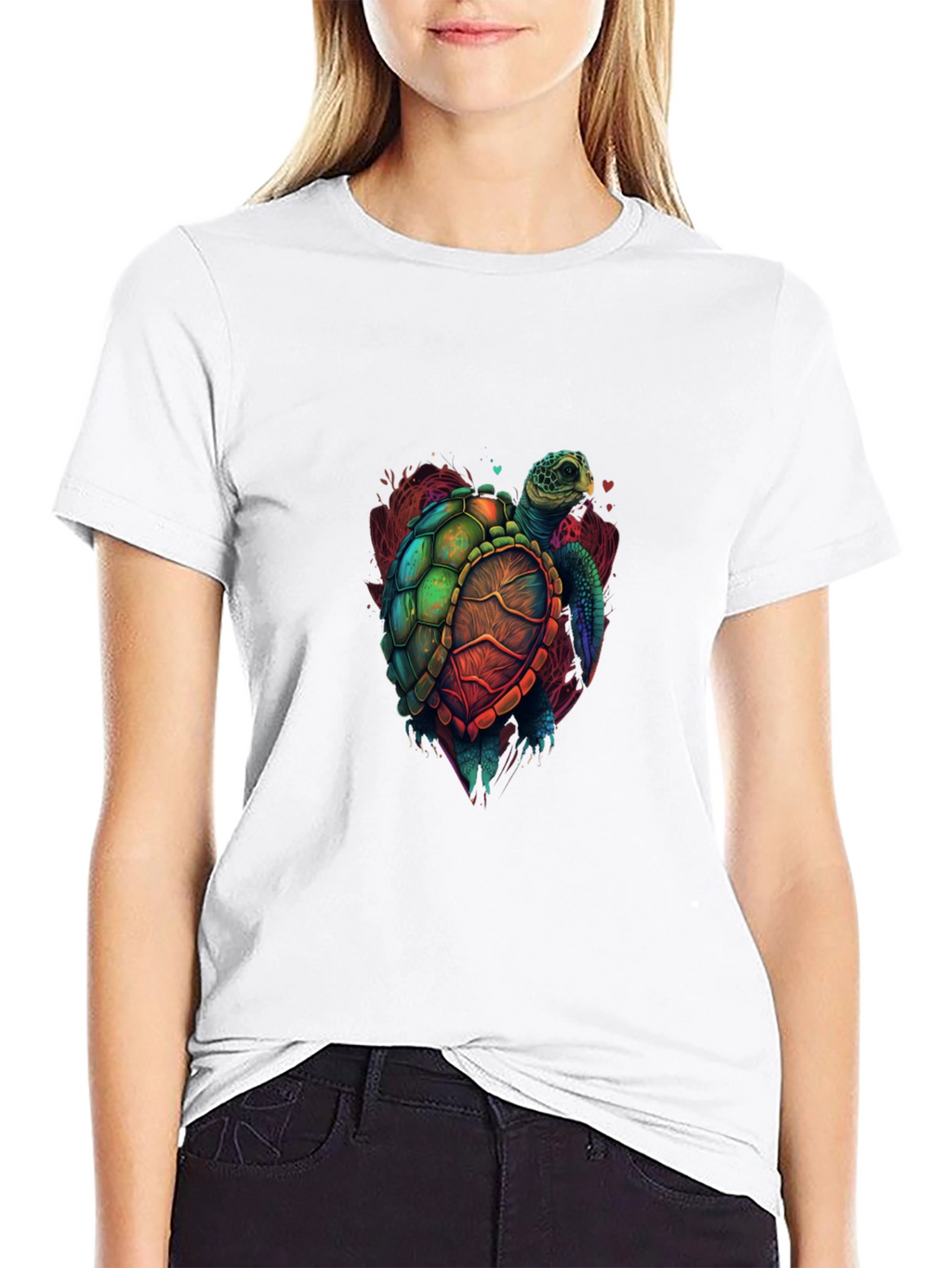 Turtle Graphic Tee - Vivid Sea Turtle Design