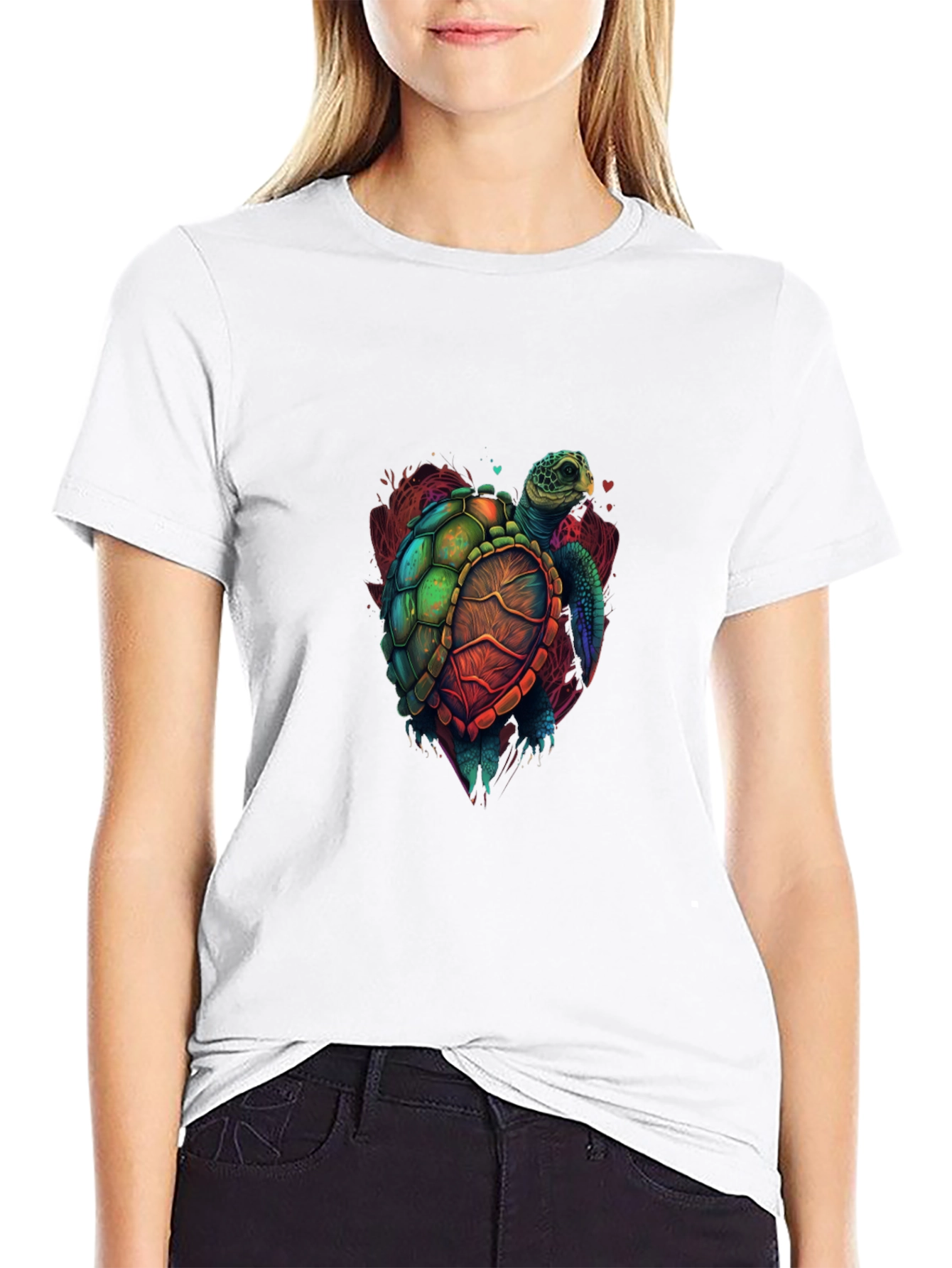 Turtle Graphic Tee - Vivid Sea Turtle Design