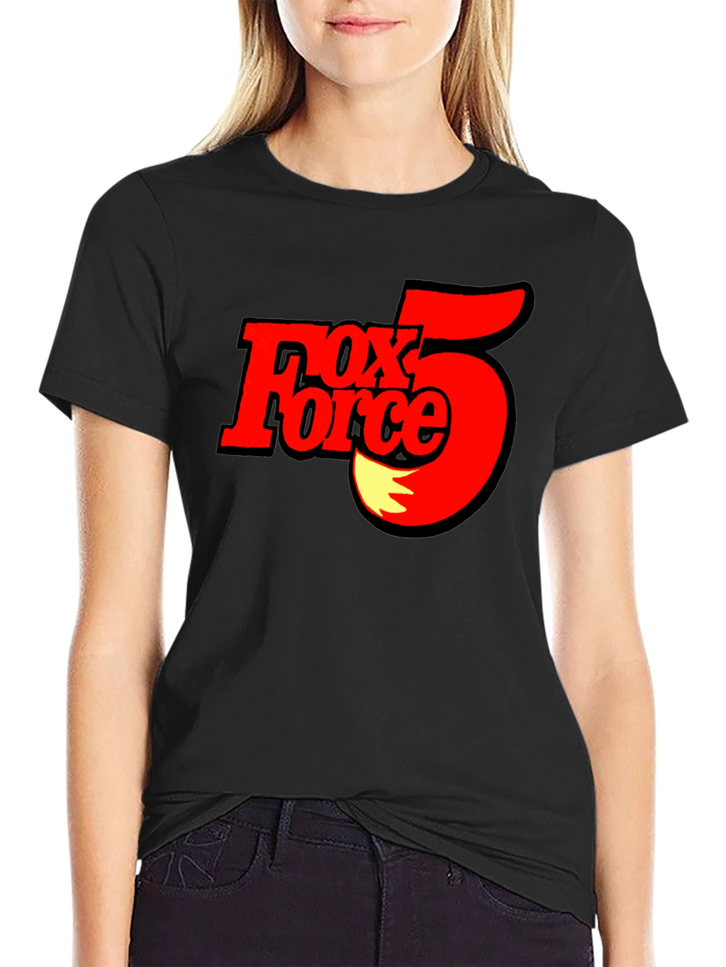 Fox Force 5 T-Shirt - Black Cotton Tee