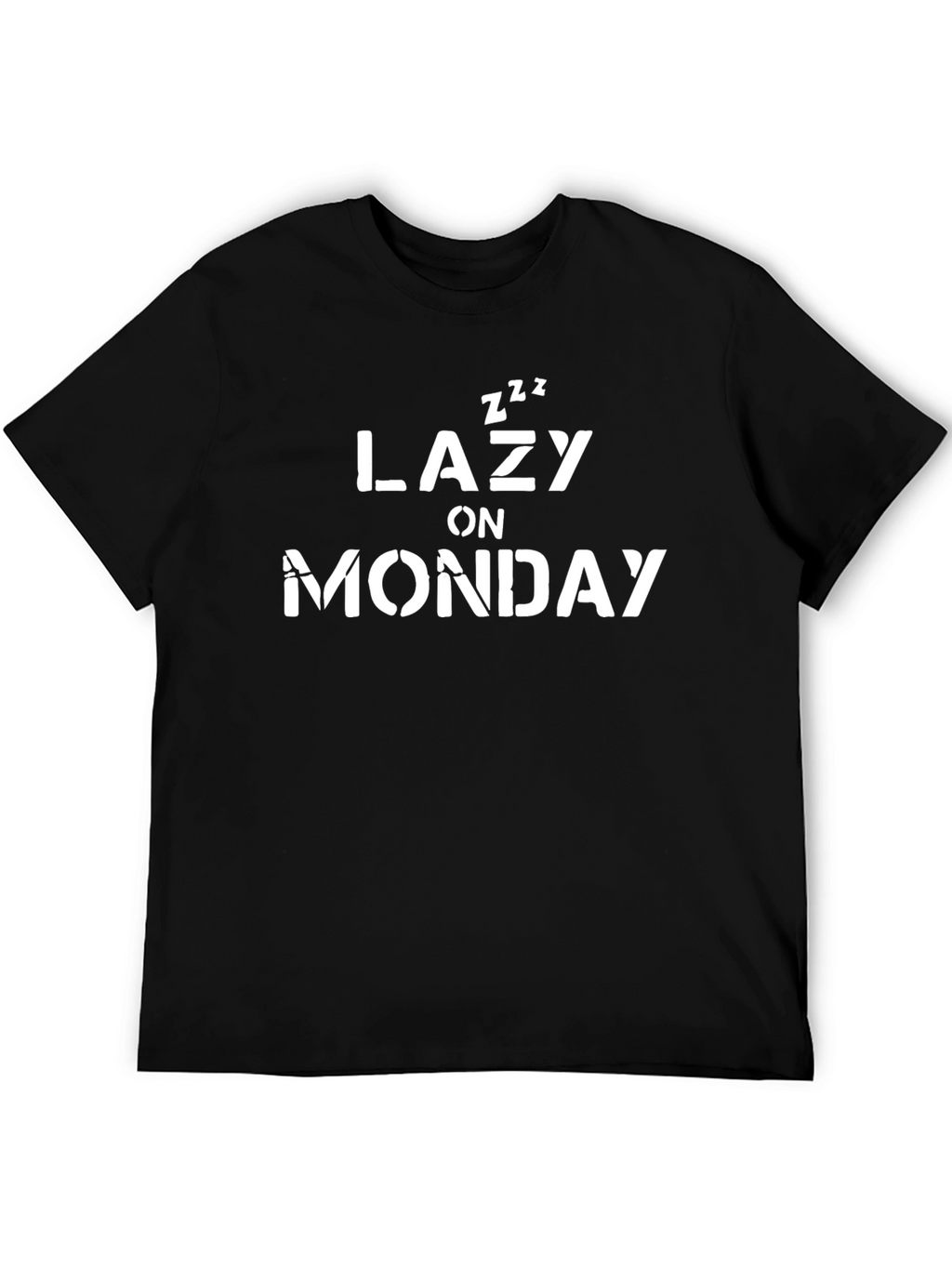 Lazy On Monday Graphic T-Shirt - Black