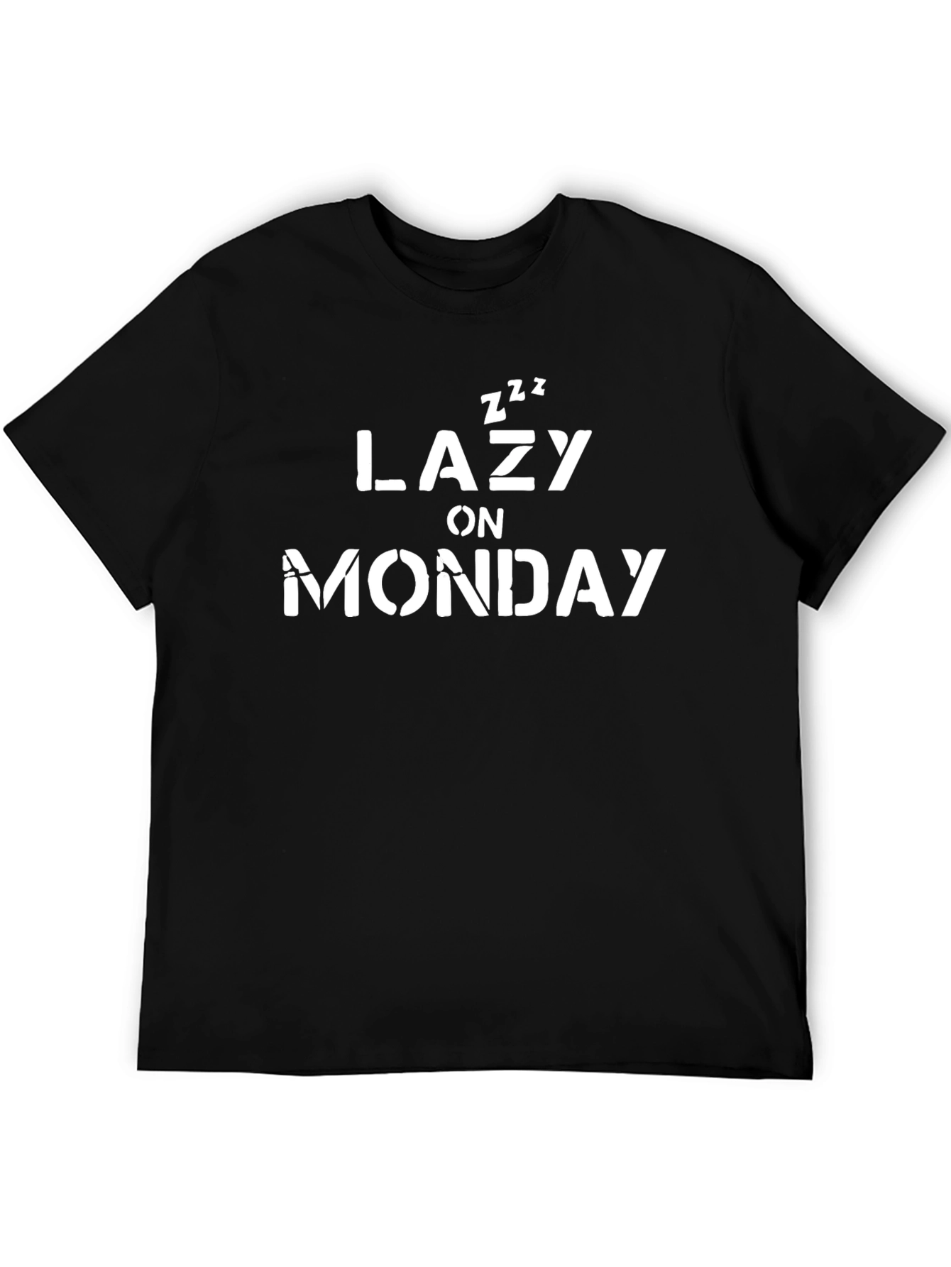 Lazy On Monday Graphic T-Shirt - Black