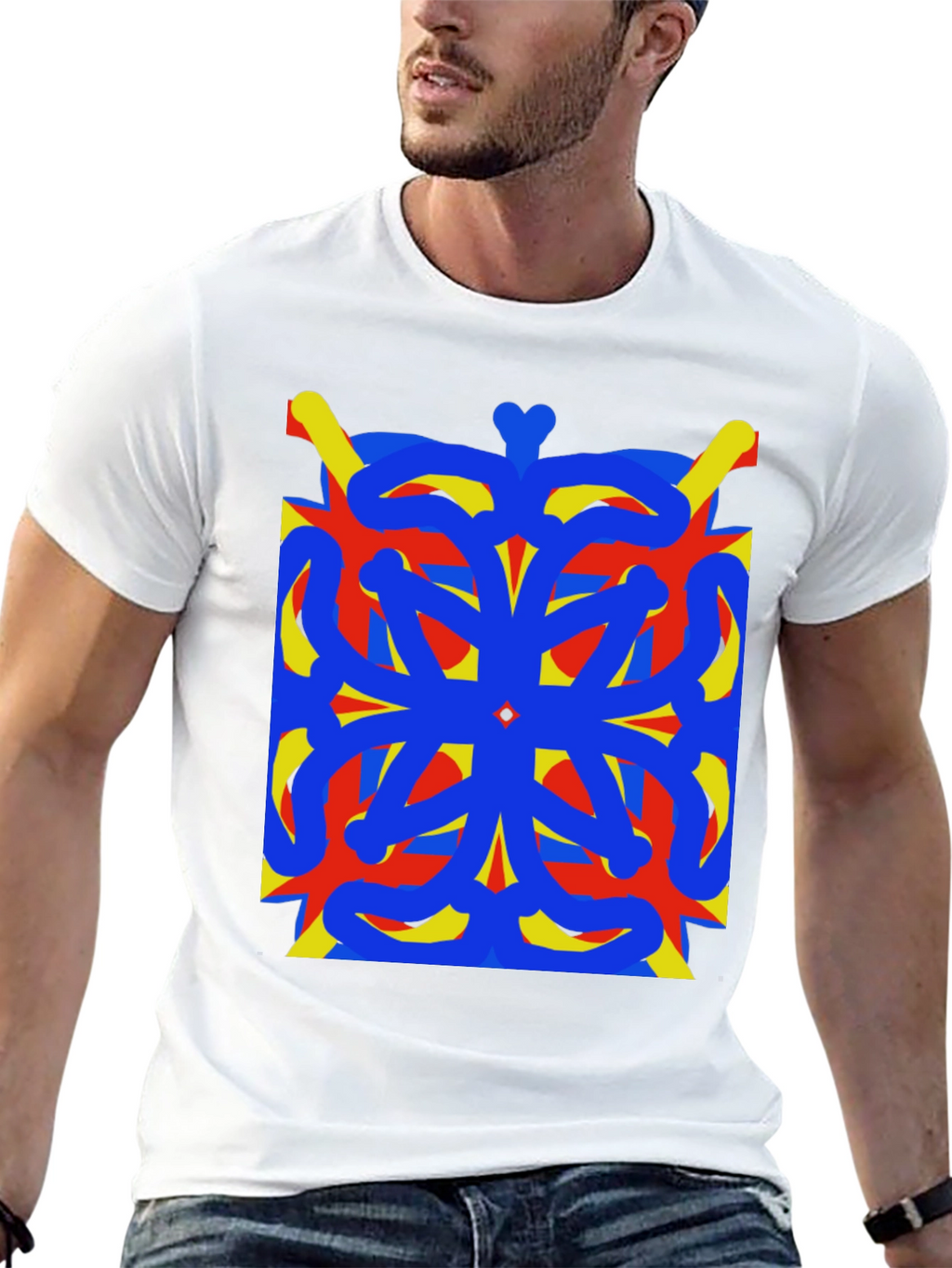 Abstract Geometric Art Black T-Shirt