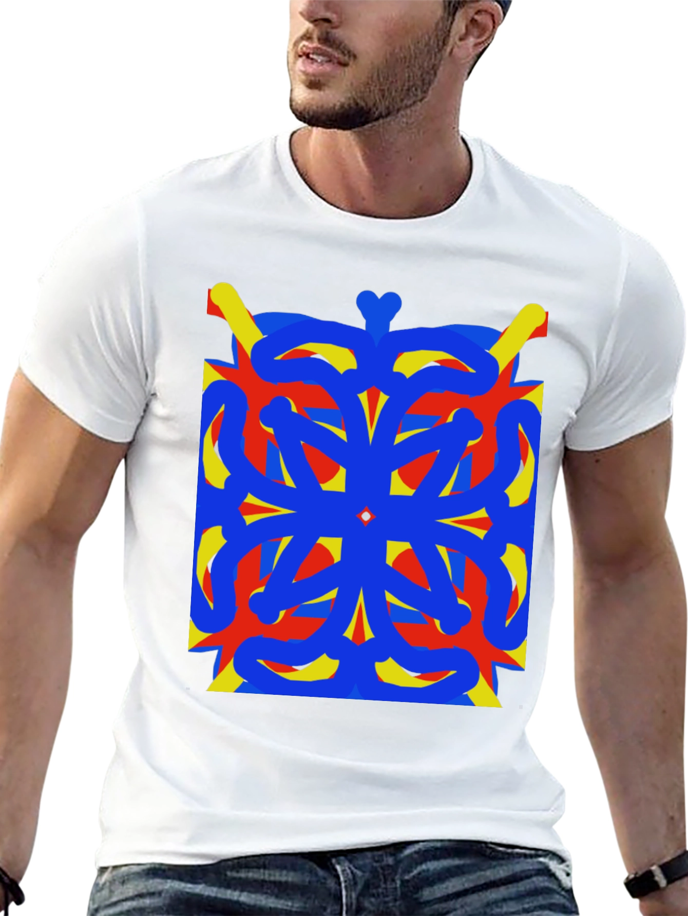 Abstract Geometric Art Black T-Shirt
