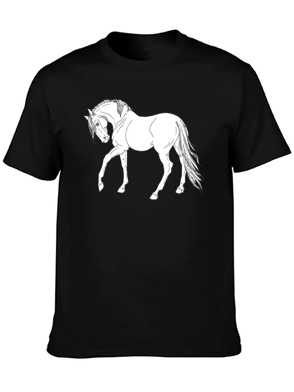 Horse Graphic Black T-Shirt - Equestrian Style