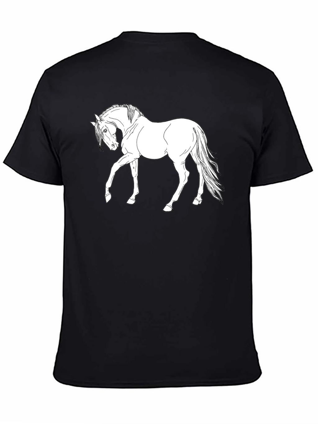 Horse Graphic Black T-Shirt - Equestrian Style