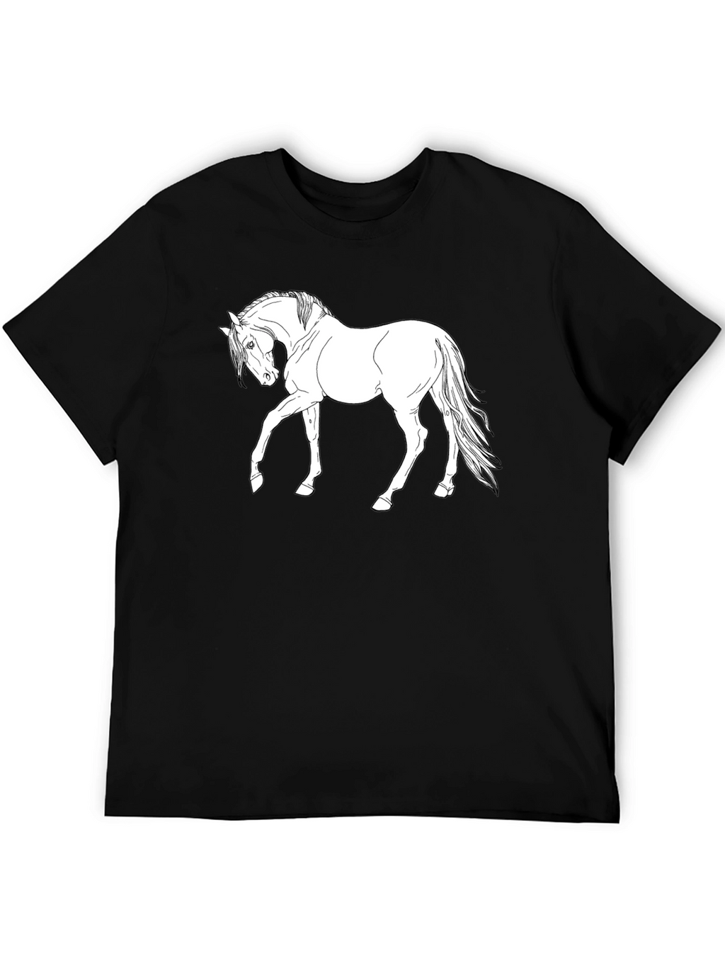 Horse Graphic Black T-Shirt - Equestrian Style