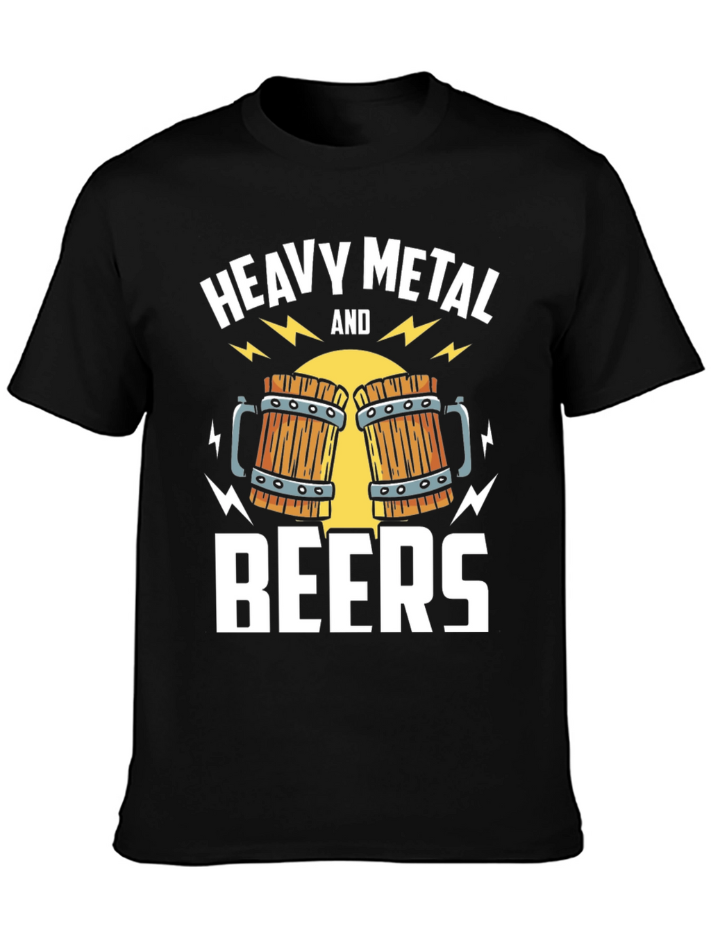 Heavy Metal and Beers Graphic T-Shirt