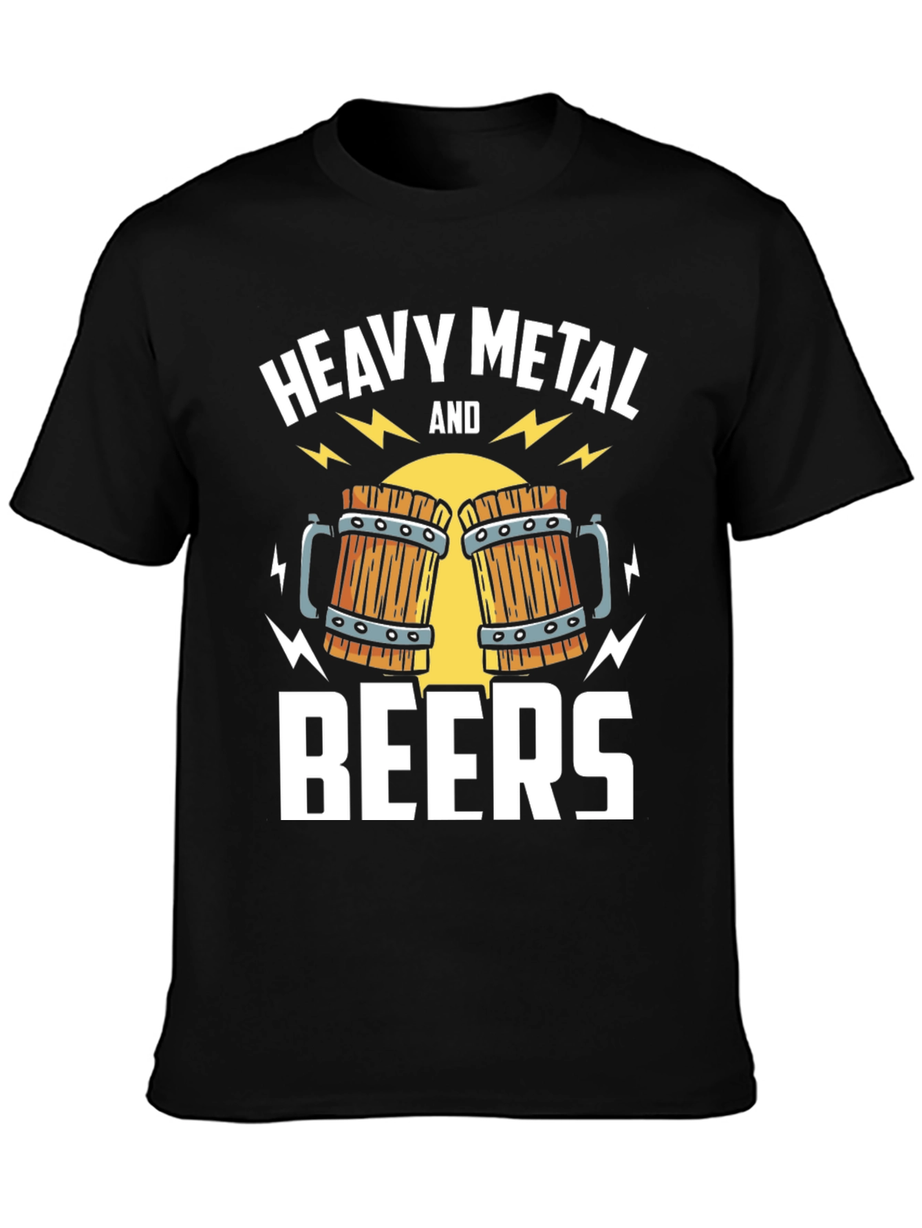 Heavy Metal and Beers Graphic T-Shirt