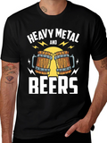 Heavy Metal and Beers Graphic T-Shirt