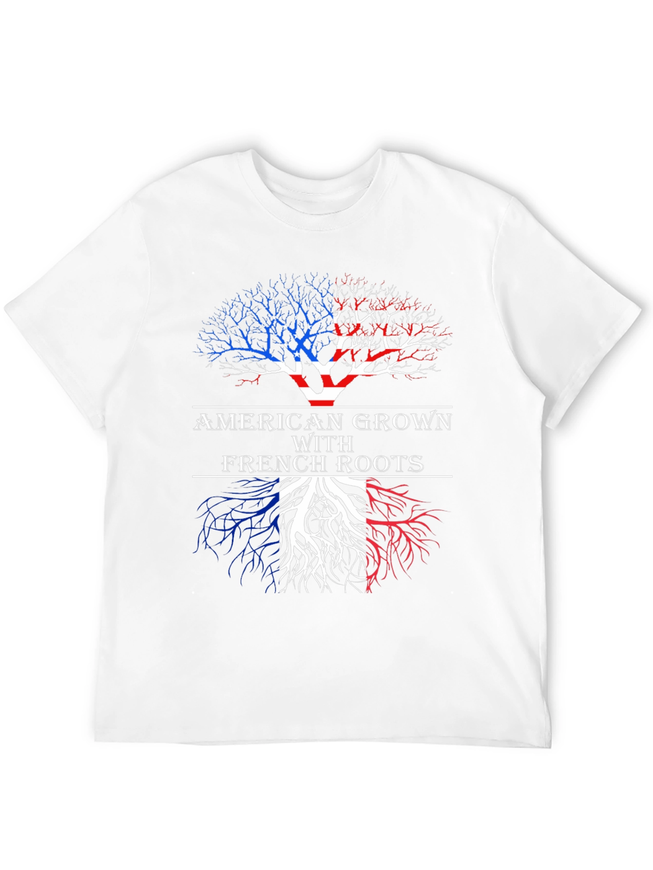 American Grown With French Roots Graphic T-Shirt