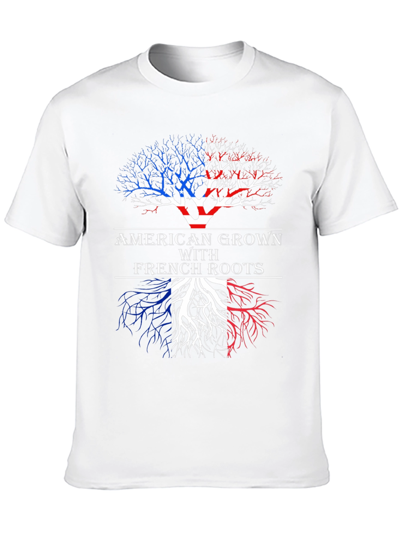 American Grown With French Roots Graphic T-Shirt
