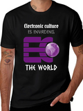 Electronic Culture Invading the World Graphic T-Shirt
