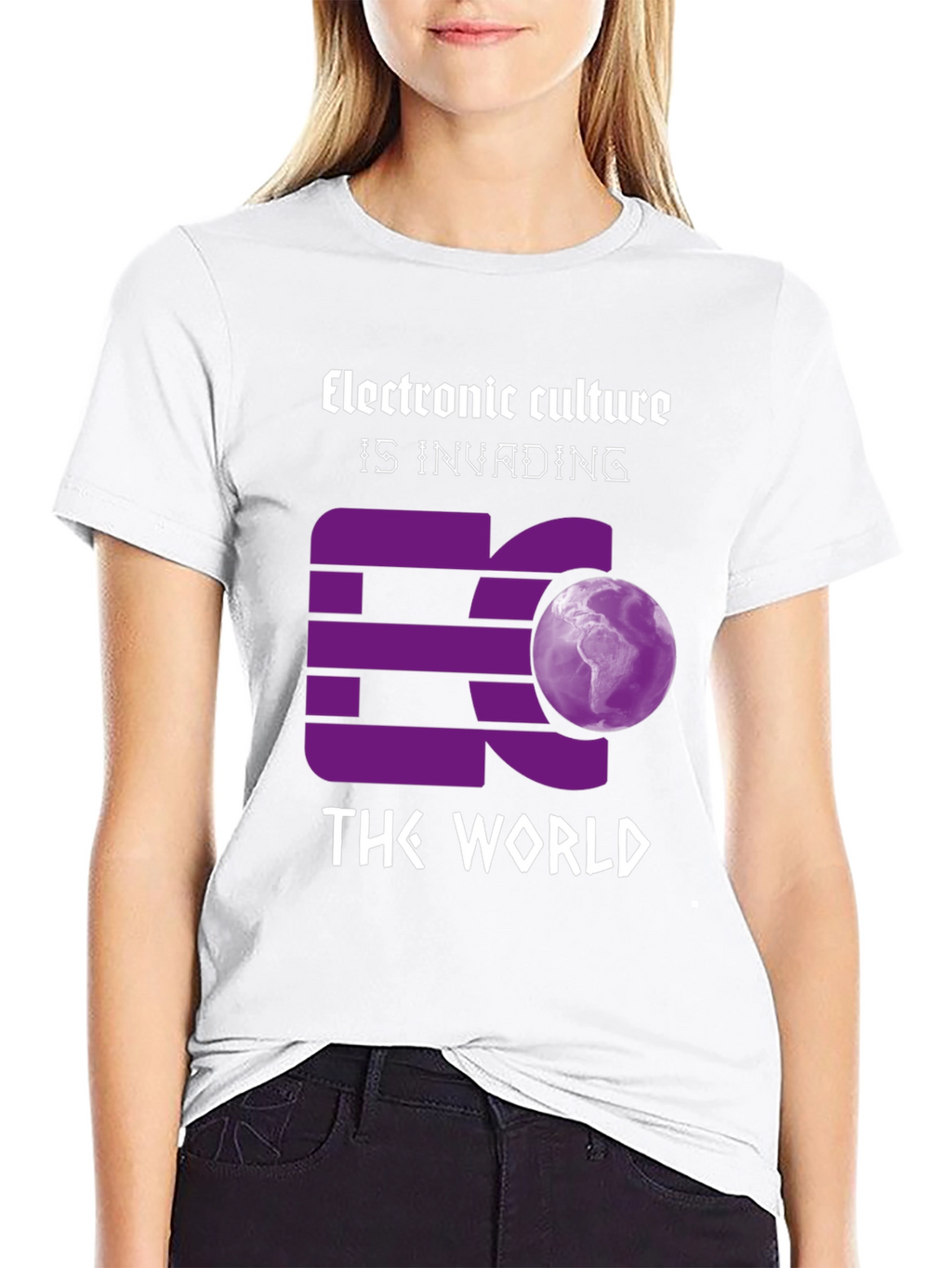 Electronic Culture Invading the World Graphic T-Shirt