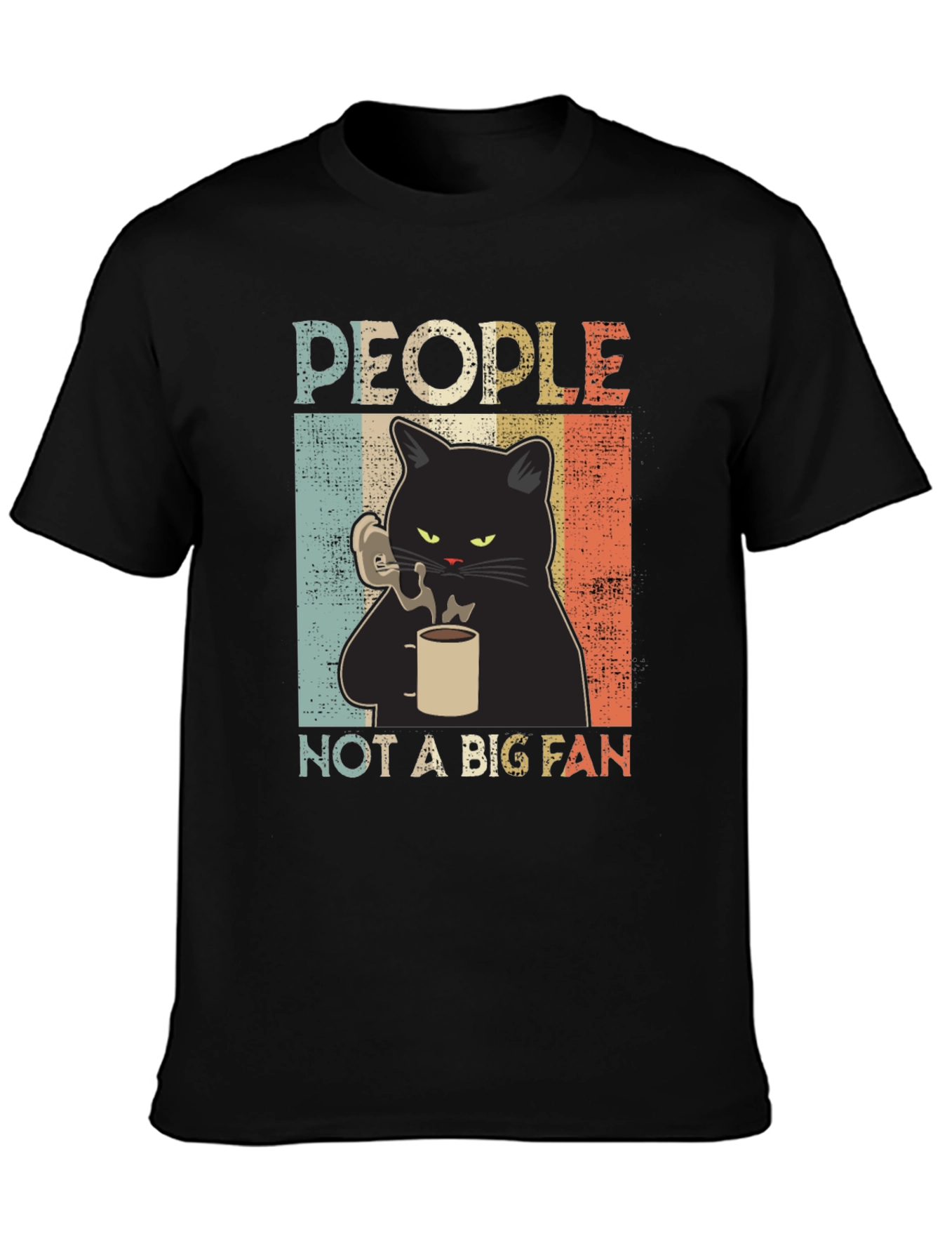 People Not A Big Fan Cat Graphic T-Shirt