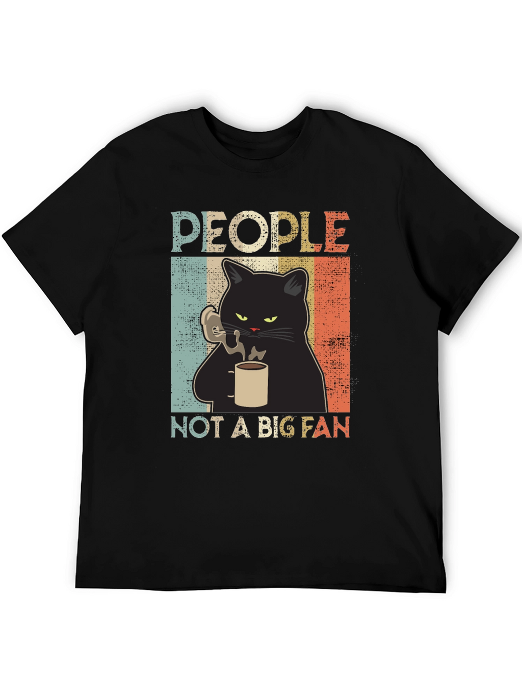 People Not A Big Fan Cat Graphic T-Shirt