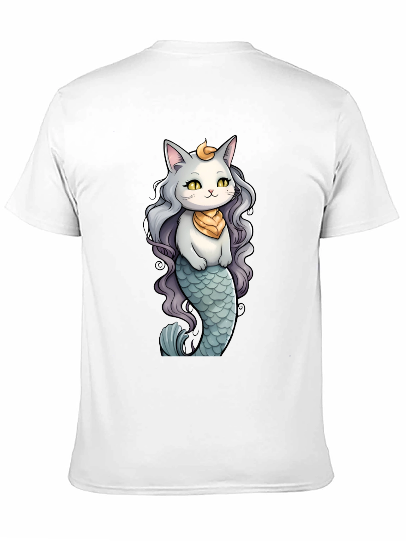 Cat Mermaid T-Shirt: Whimsical Feline Ocean Design