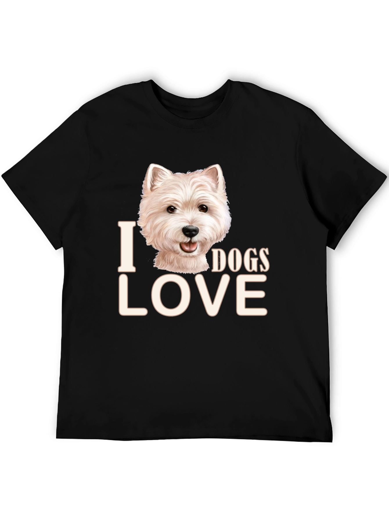 I Love Dogs T-Shirt - Cute Westie Design