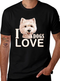 I Love Dogs T-Shirt - Cute Westie Design