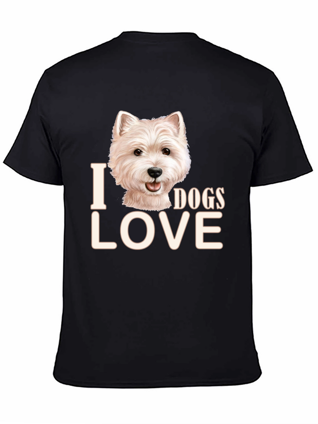 I Love Dogs T-Shirt - Cute Westie Design