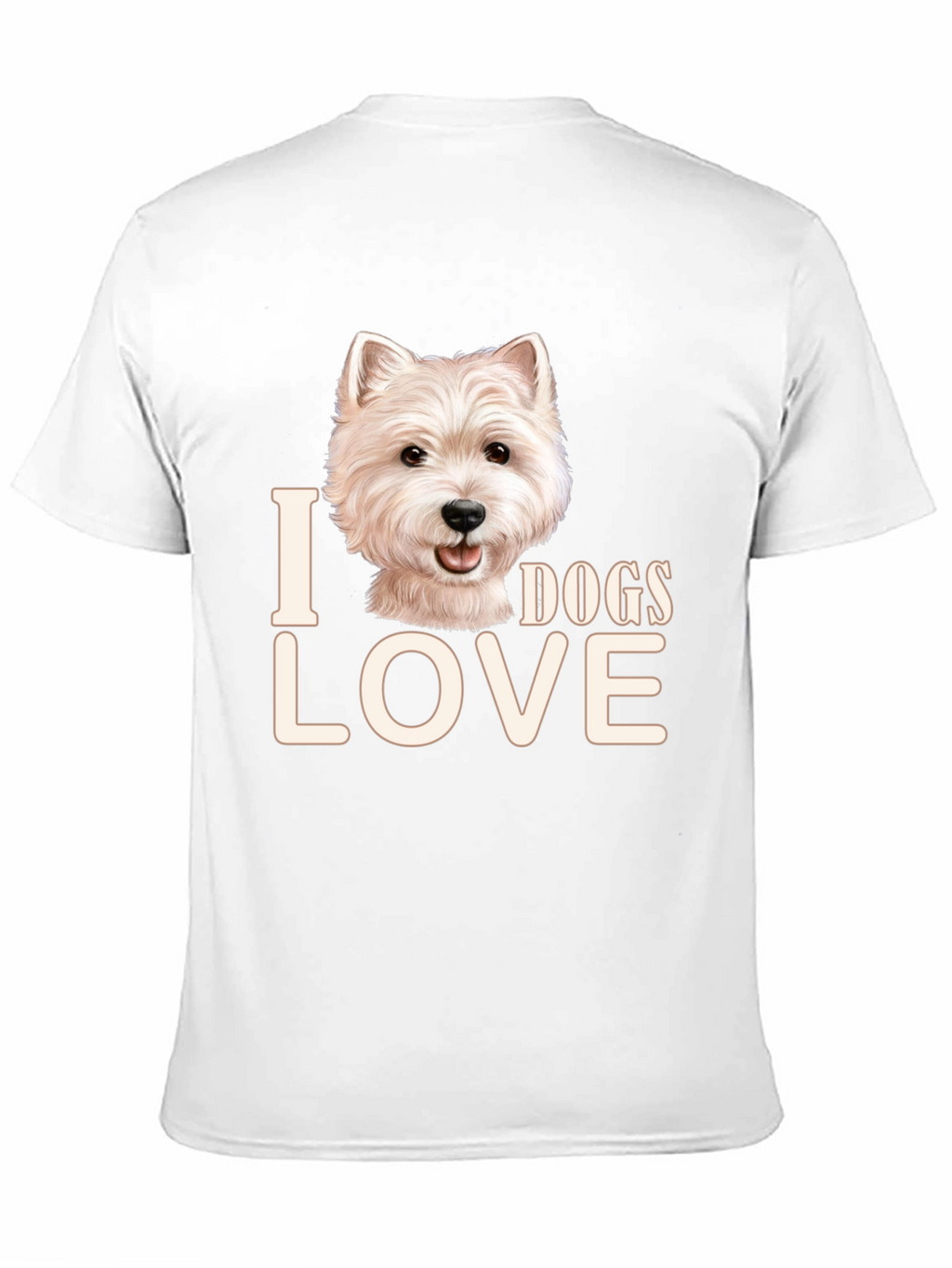 I Love Dogs T-Shirt - Cute Westie Design