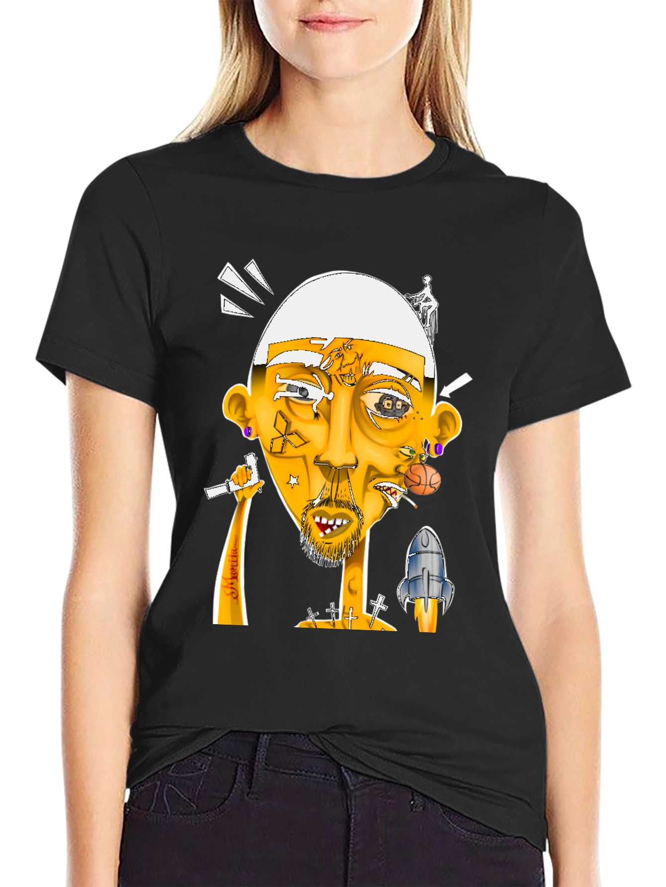 Unique Graphic Print T-Shirt