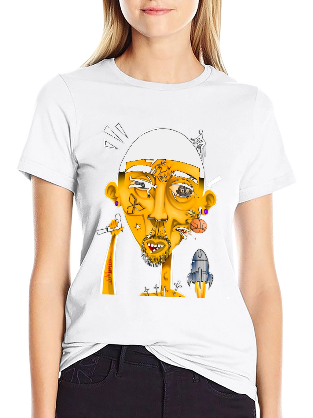 Unique Graphic Print T-Shirt