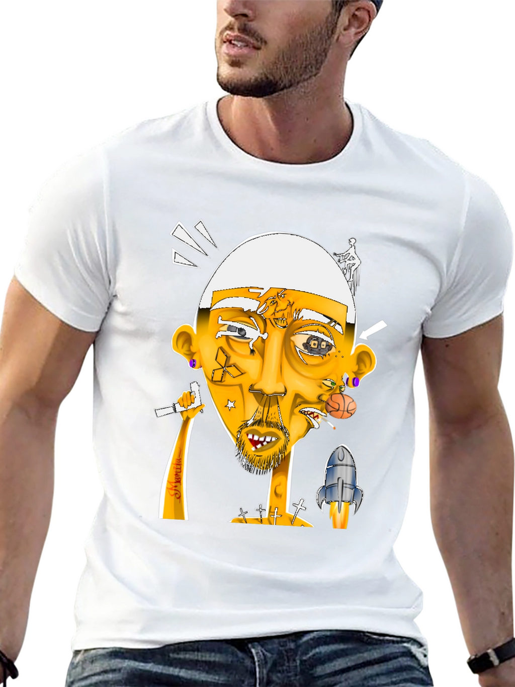 Unique Graphic Print T-Shirt