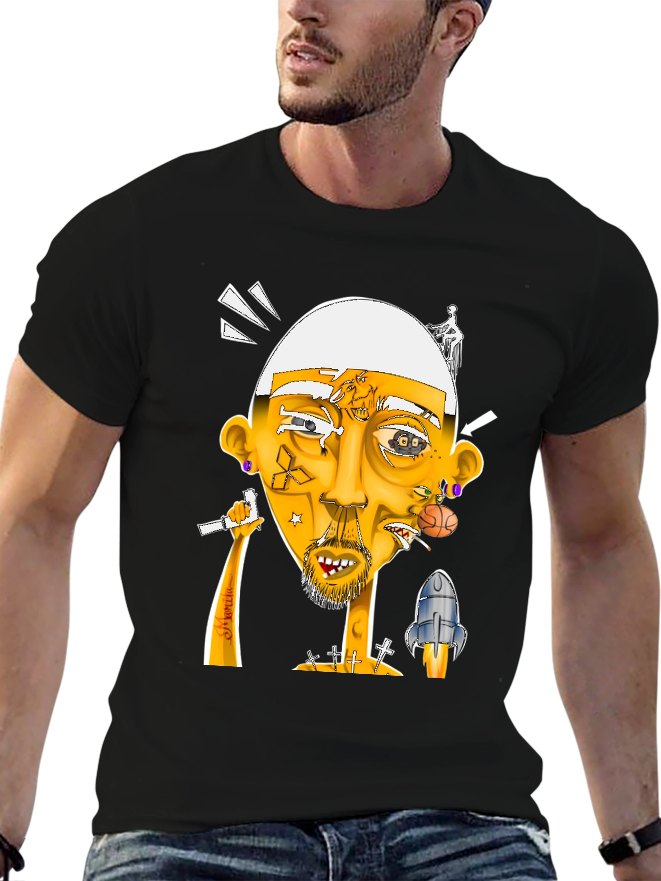 Unique Graphic Print T-Shirt