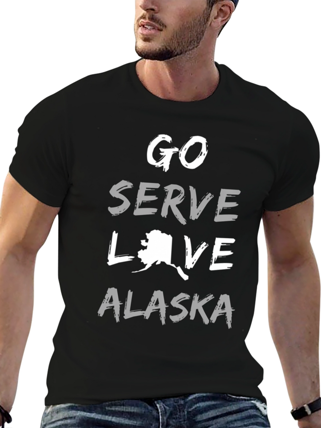 Go Serve Love Alaska T-Shirt Black