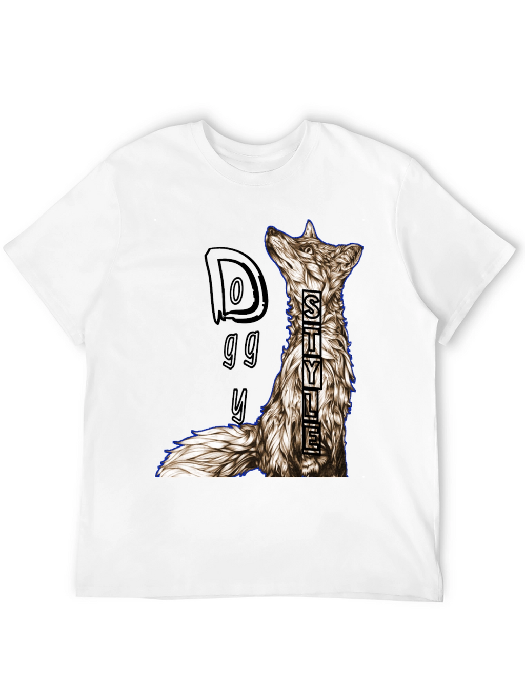 Doggy Style Graphic Print Black T-Shirt