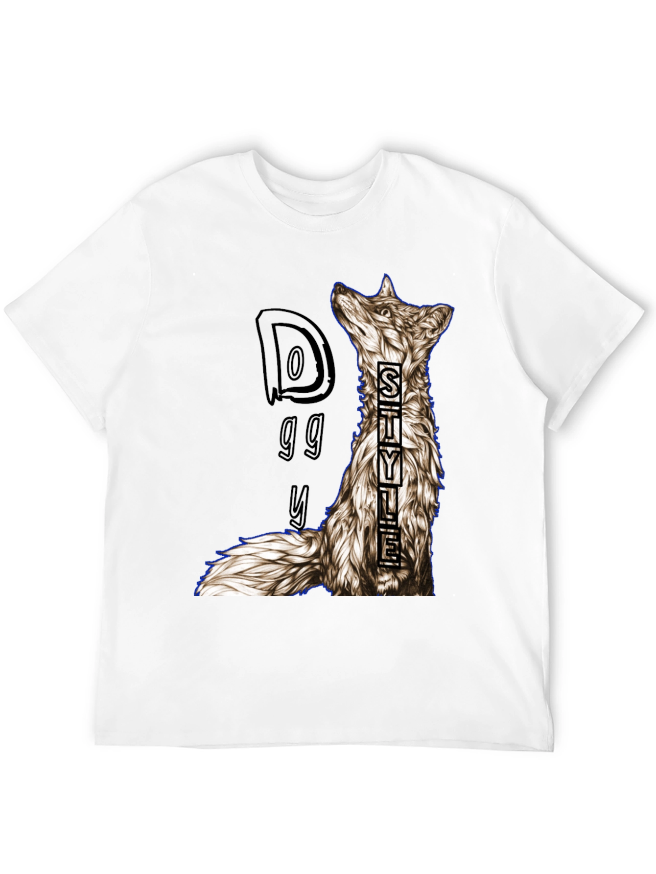 Doggy Style Graphic Print Black T-Shirt
