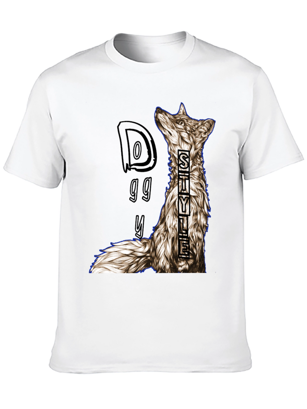 Doggy Style Graphic Print Black T-Shirt