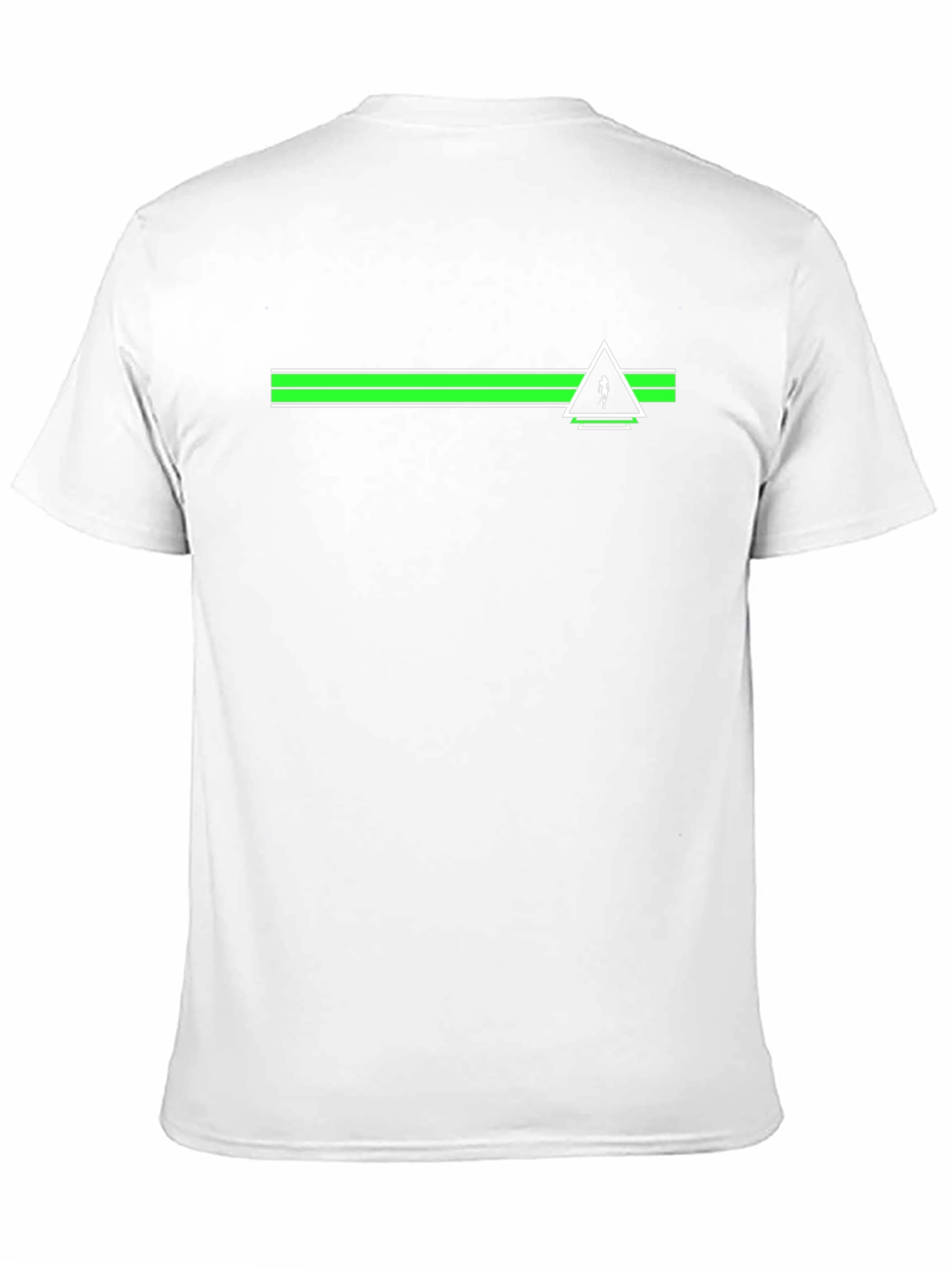 Modern Black T-Shirt with Green Stripe Graphic Tee