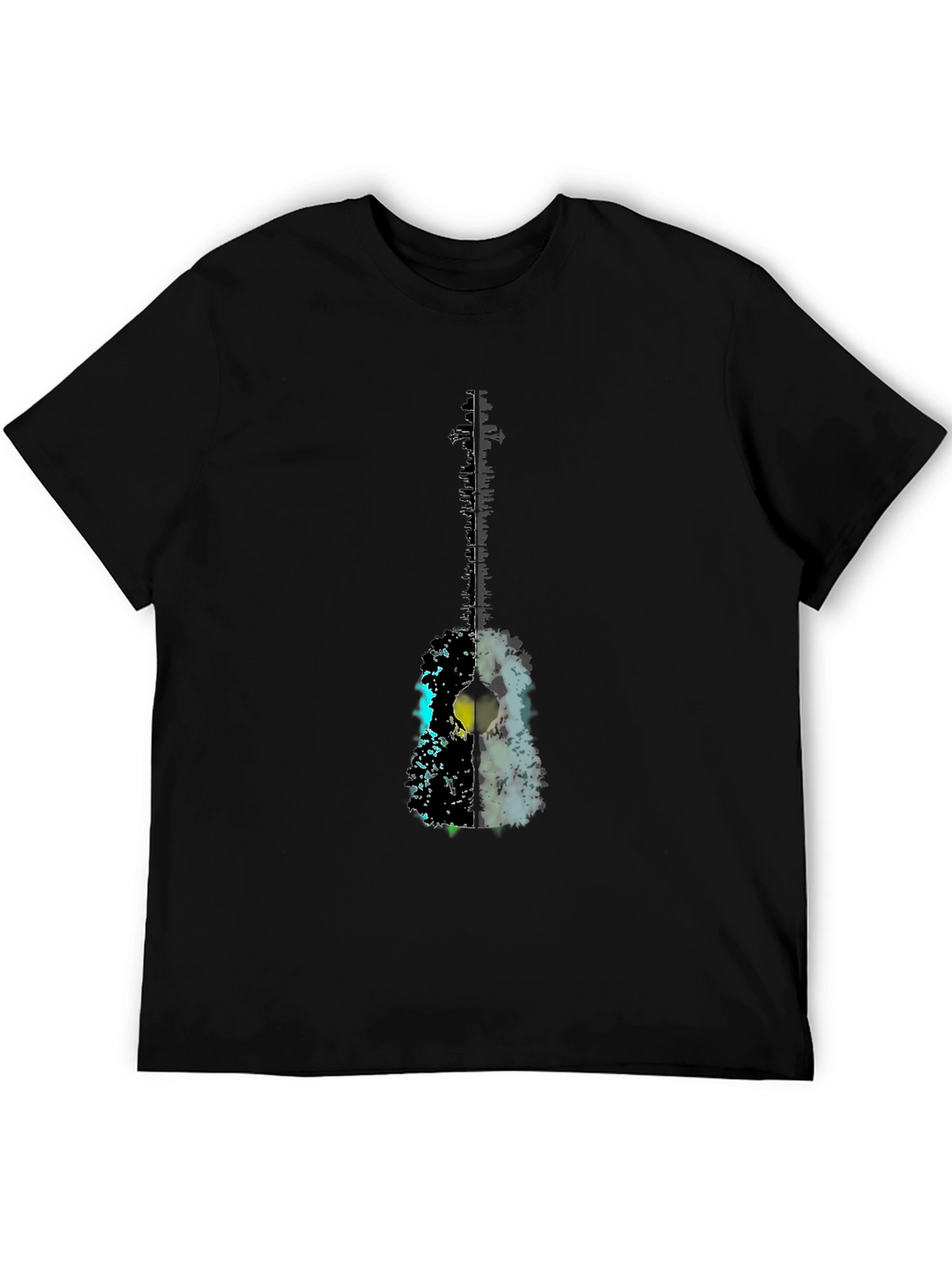 Guitar Graphic Black T-Shirt