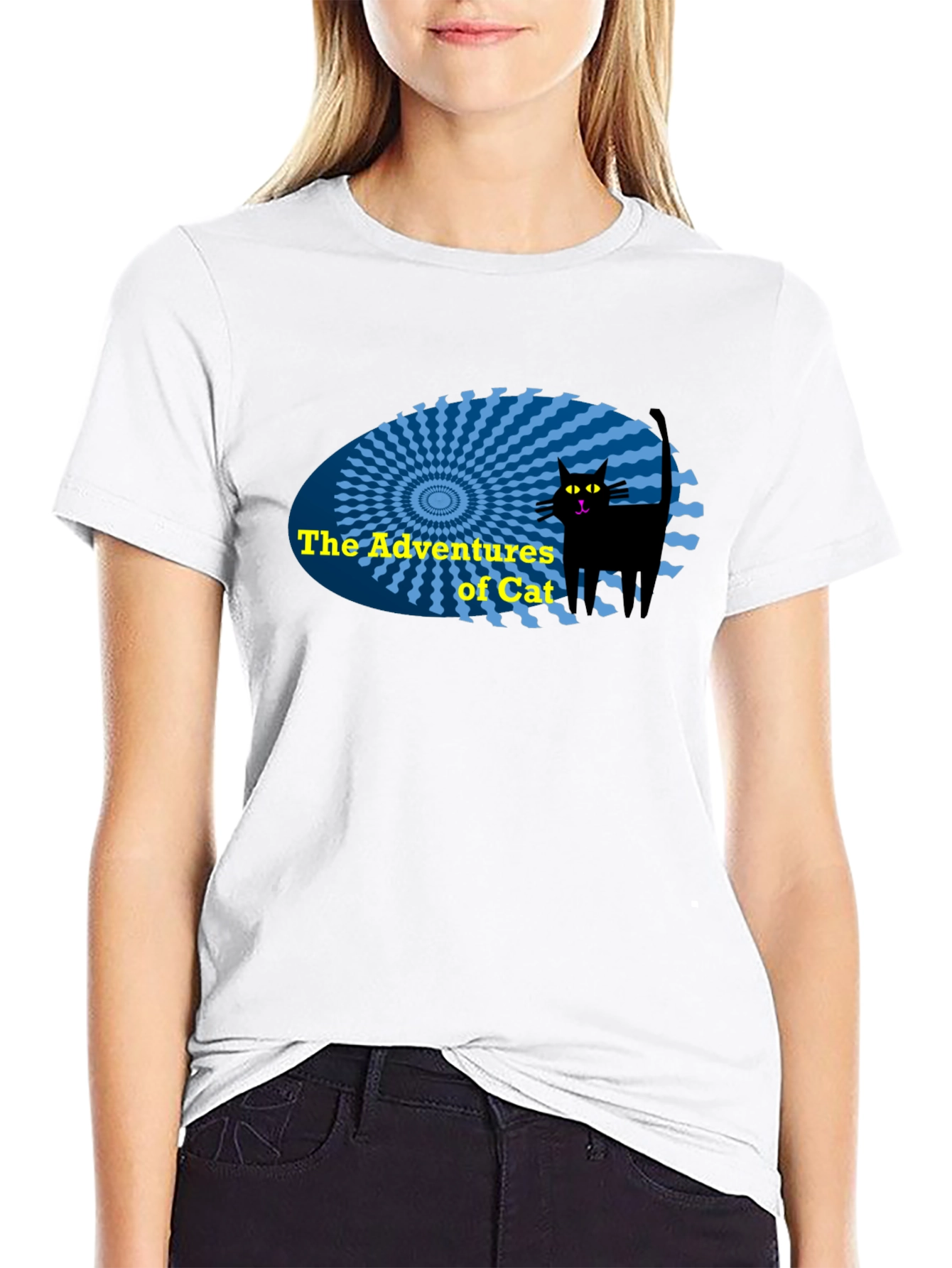 The Adventures of Cat Black T-Shirt