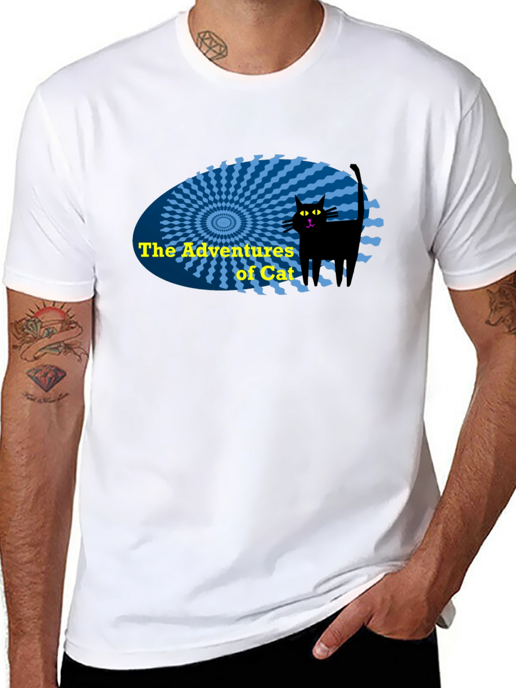 The Adventures of Cat Black T-Shirt