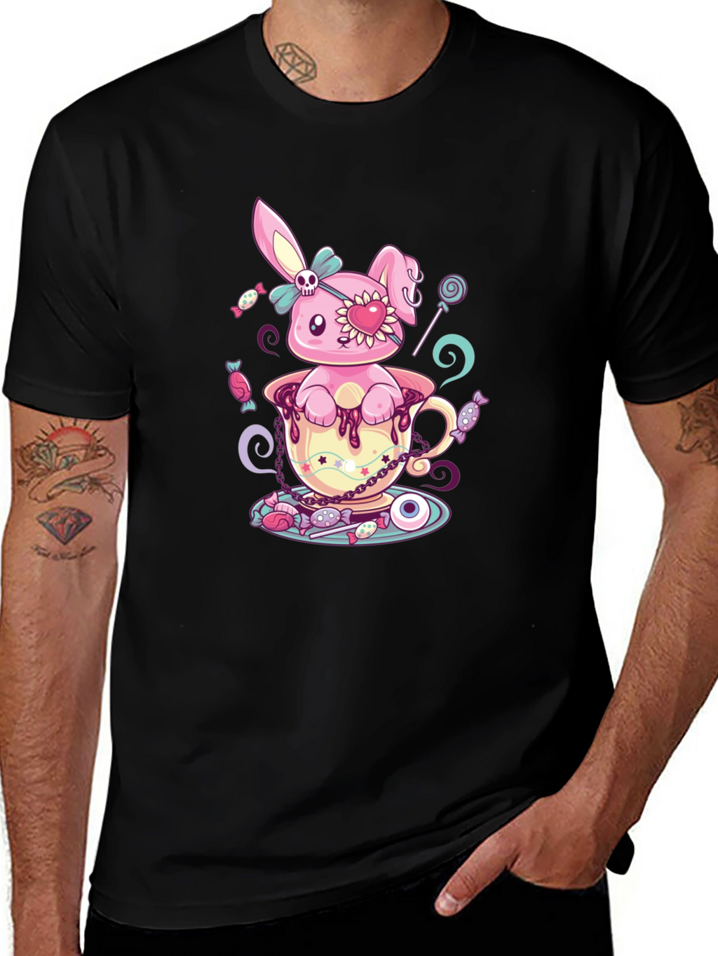 Gothic Bunny T-Shirt - Pastel Goth Cute & Creepy