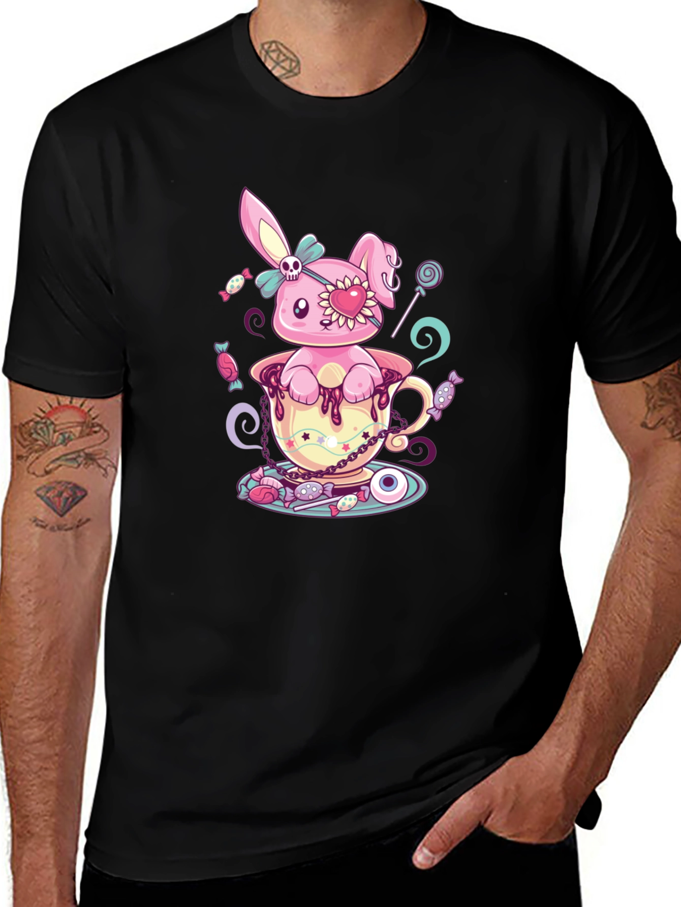 Gothic Bunny T-Shirt - Pastel Goth Cute & Creepy