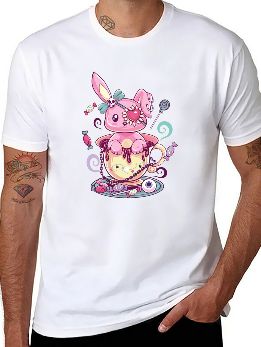 Gothic Bunny T-Shirt - Pastel Goth Cute & Creepy