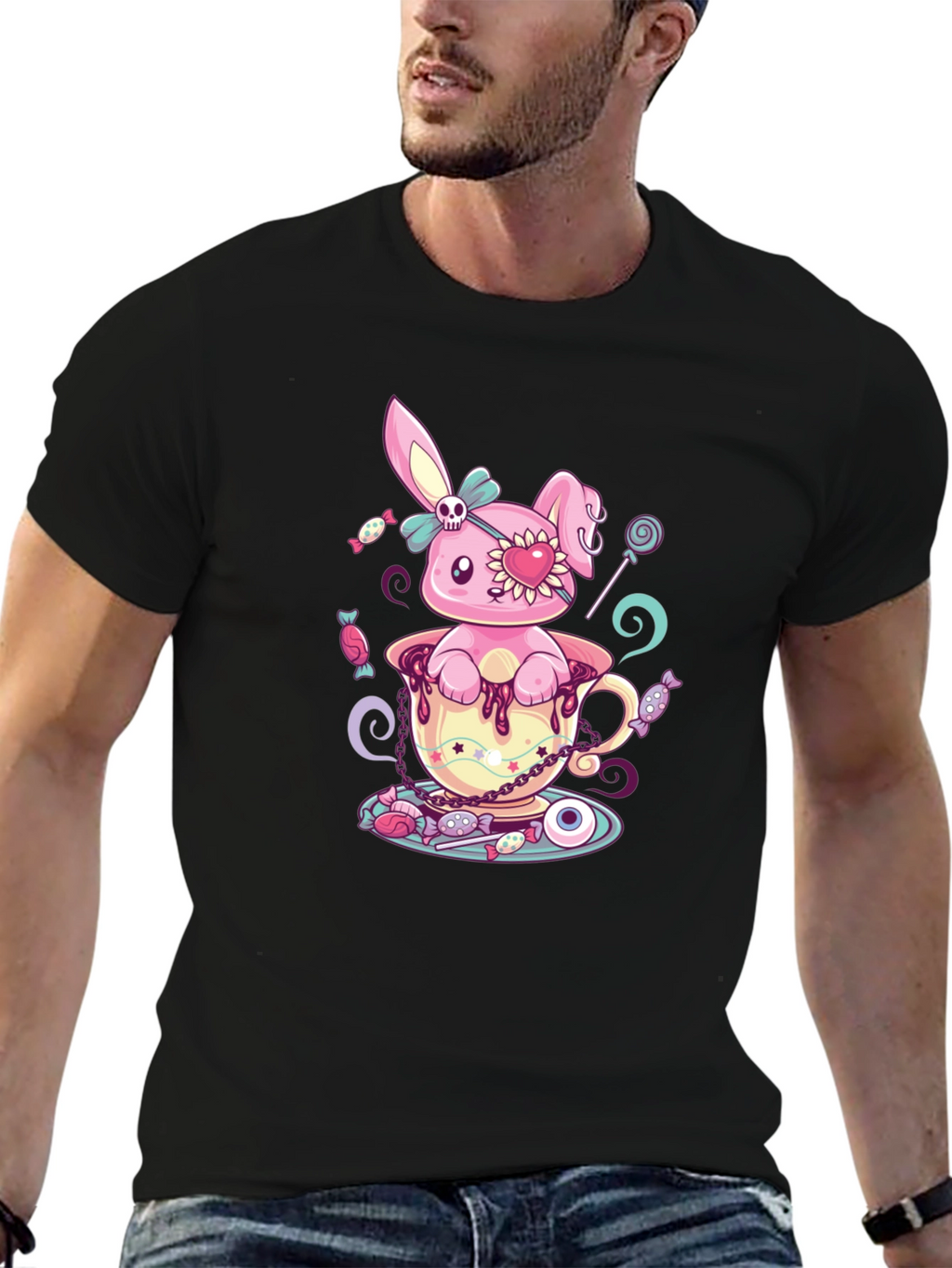 Gothic Bunny T-Shirt - Pastel Goth Cute & Creepy
