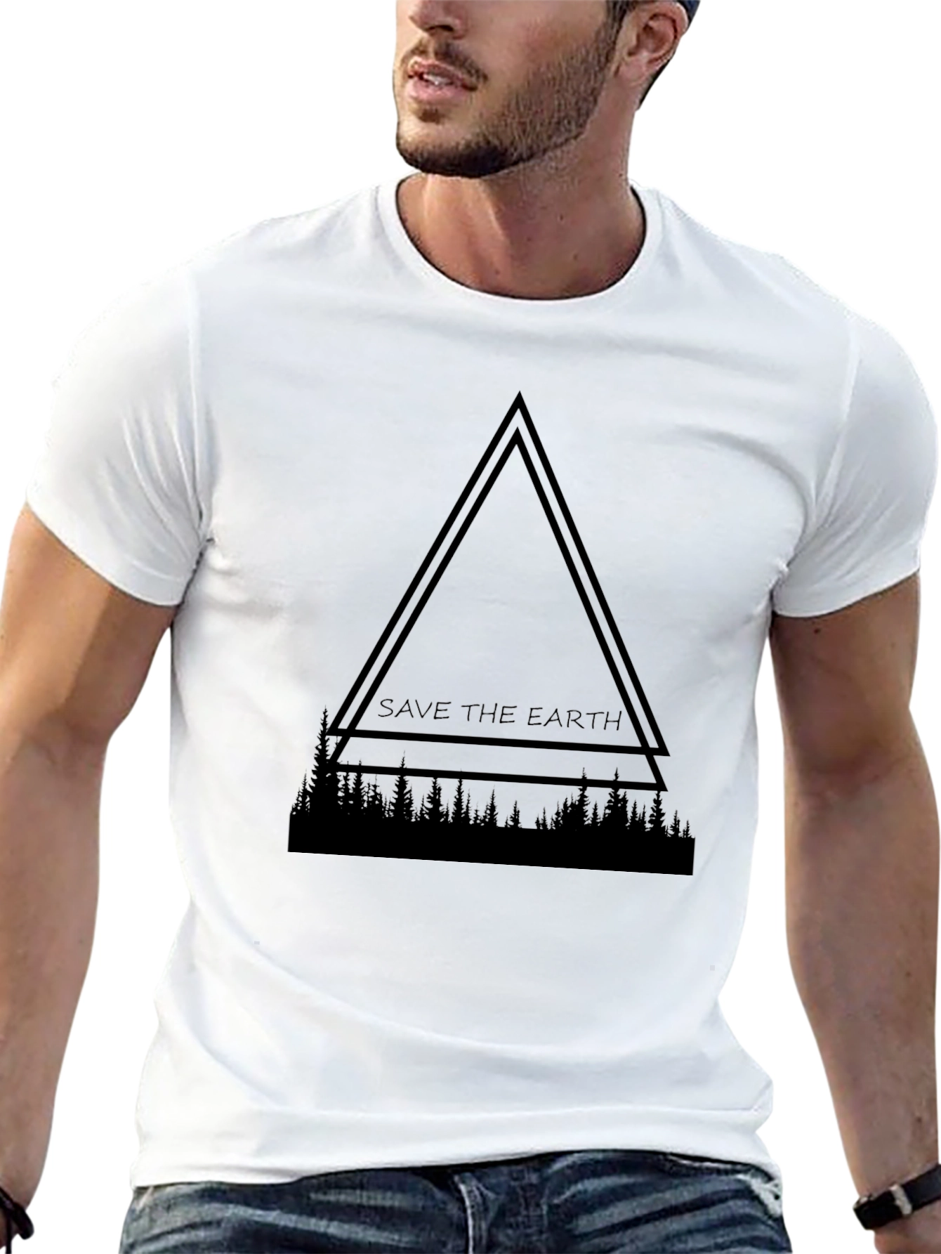 Save the Earth Graphic Tee - Black