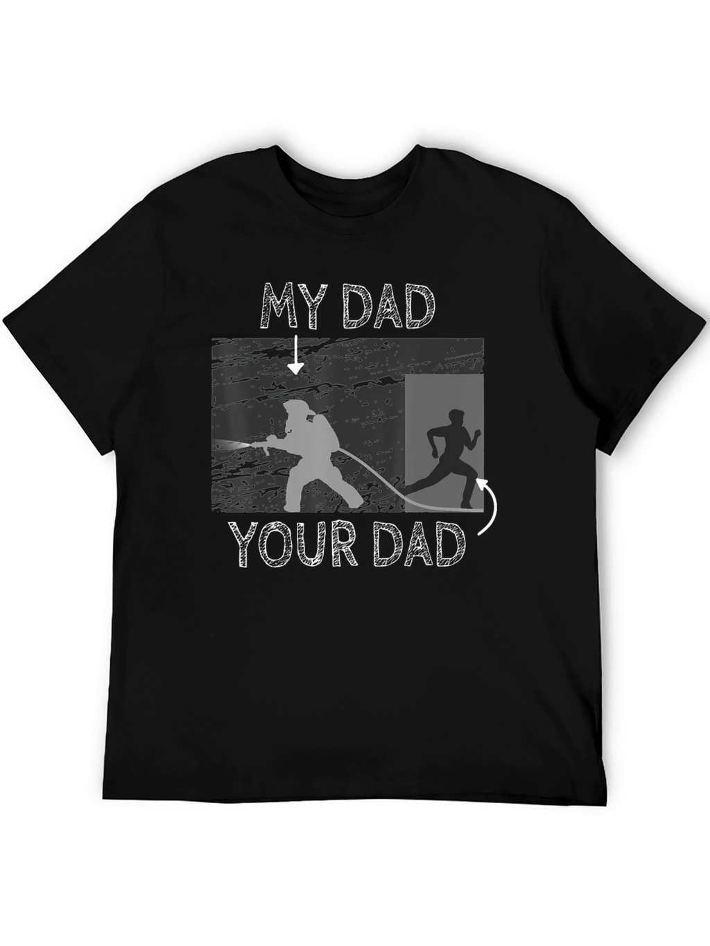 My Dad T-Shirt Firefighter vs Runner Novelty Tee