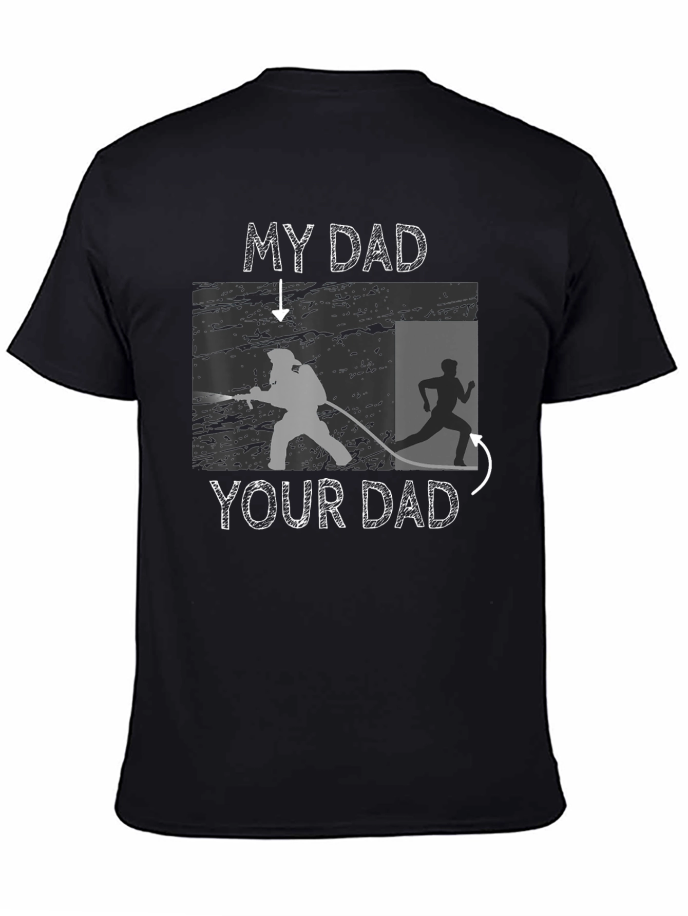 My Dad T-Shirt Firefighter vs Runner Novelty Tee