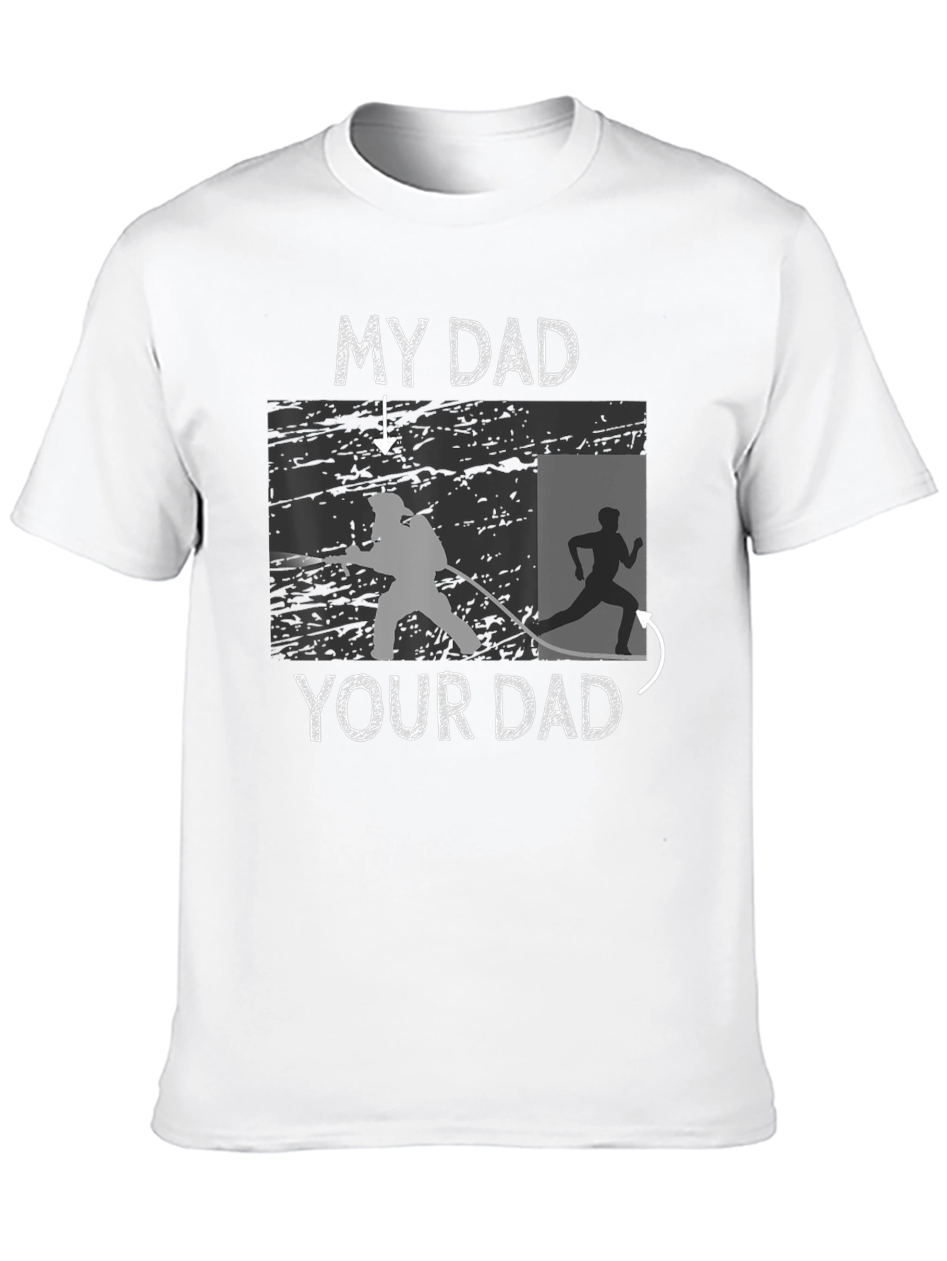 My Dad T-Shirt Firefighter vs Runner Novelty Tee