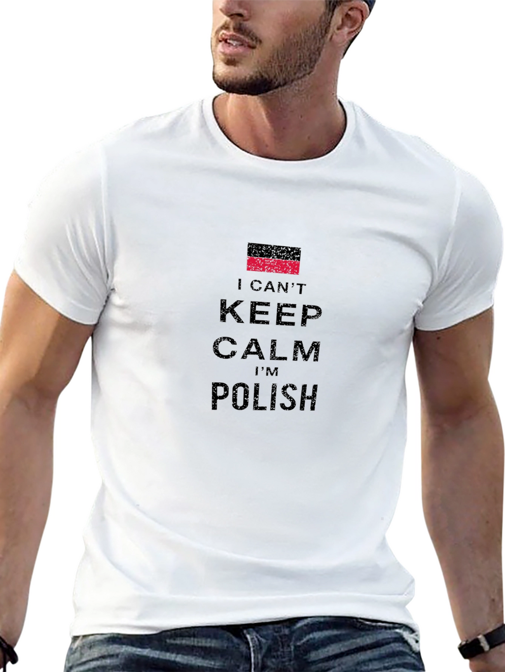 I Cant Keep Calm Im Polish Black T-Shirt
