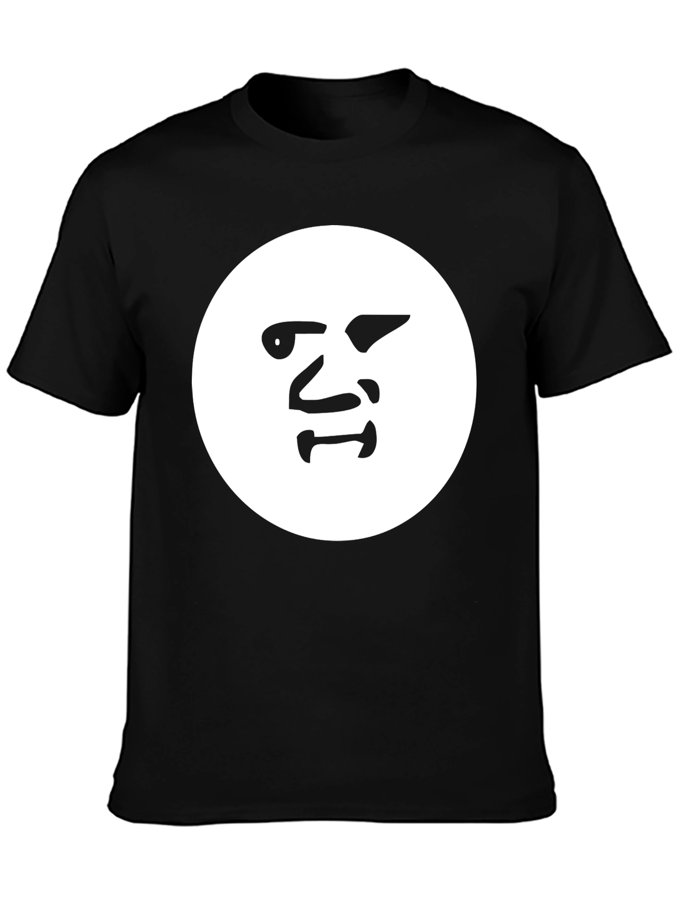 Abstract Face Graphic Tee - Modern Minimalist Style
