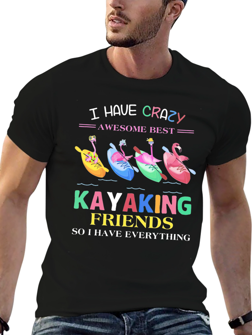 Crazy Kayaking Friends Graphic Tee