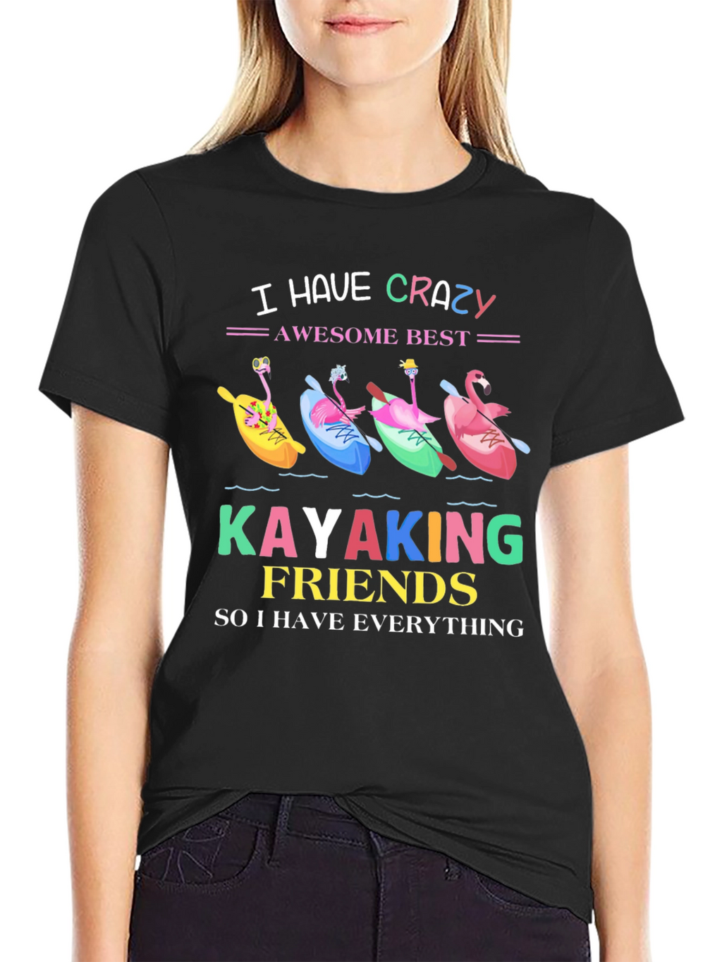 Crazy Kayaking Friends Graphic Tee
